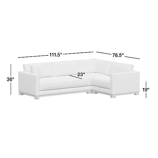 Gather Wood Base 3-Piece Corner Sectional Sofa