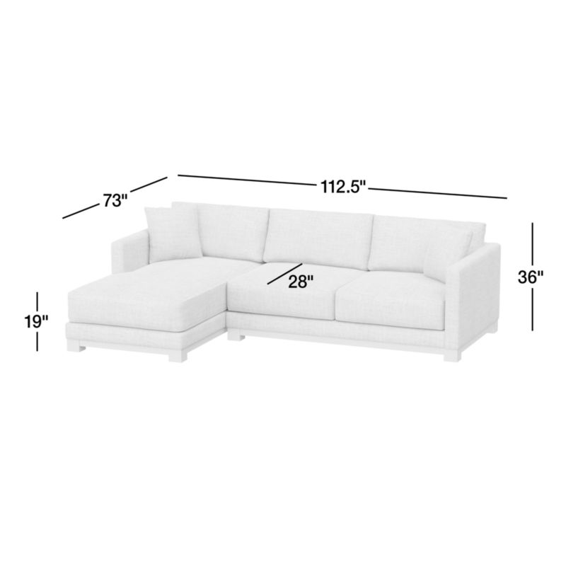 View Gather Deep Wood Base Leather 2-Piece Chaise Sectional Sofa - image 3 of 7