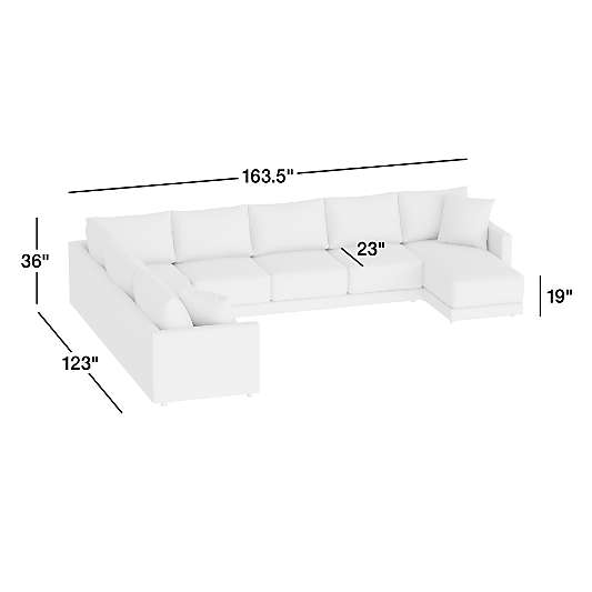 Gather 4-Piece L-Shaped Sectional Sofa with Chaise Lounge