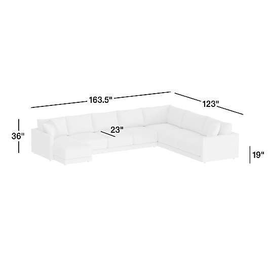 Gather 4-Piece L-Shaped Sectional Sofa with Chaise Lounge