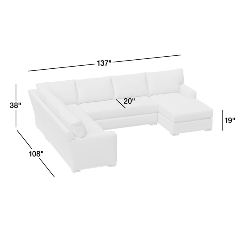 View Axis Classic Bench 4-Piece Corner Sectional Sofa with Chaise Lounge - image 3 of 7