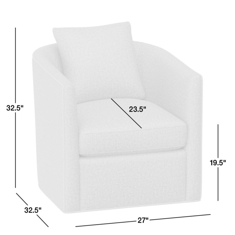 View Drew Small Swivel Chair - image 3 of 14