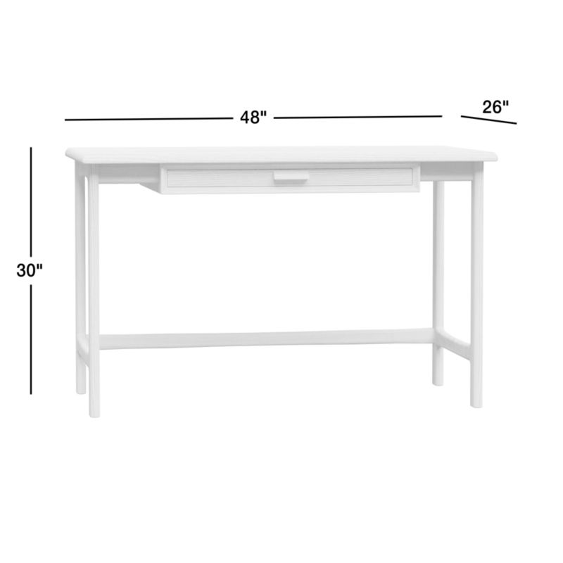 View Elias 48" Natural Elm Wood Desk - image 3 of 8