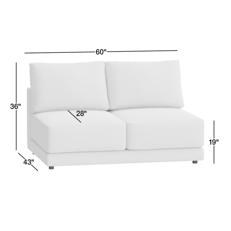 Gather Deep Armless Loveseat