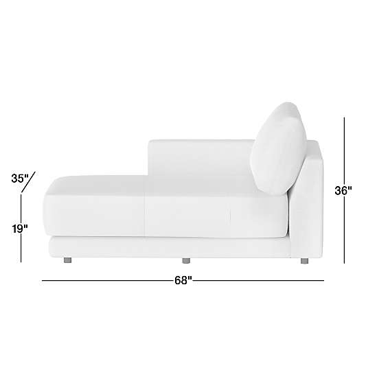 Gather Deep Left-Arm Chaise Lounge Sectional Piece