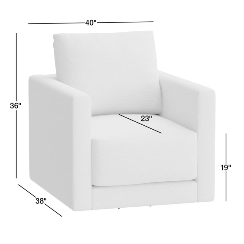 View Gather 40" Swivel Accent Chair - image 3 of 12