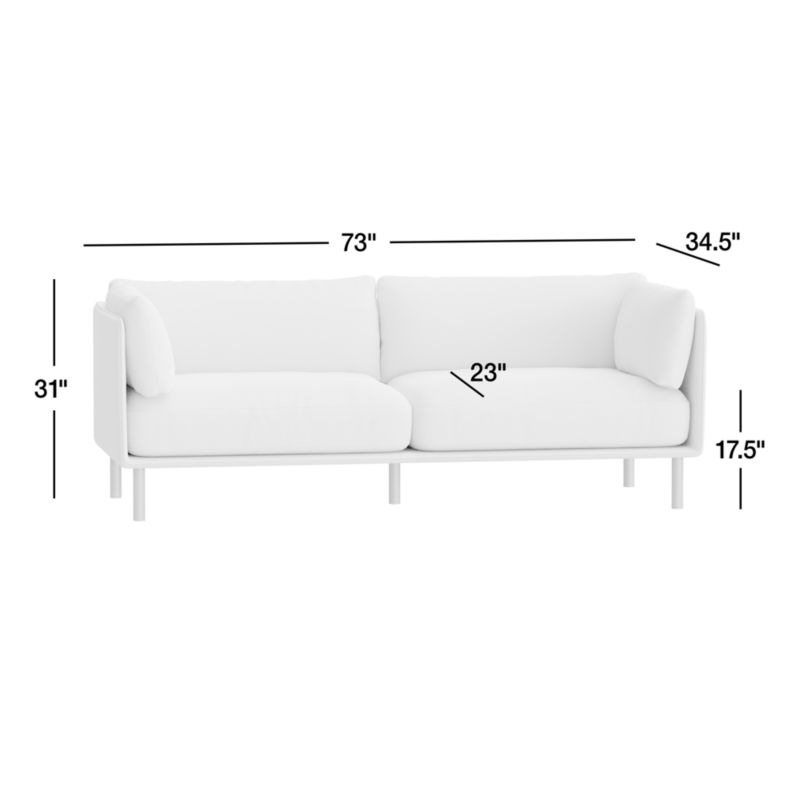 View Wells 72" Apartment Sofa - image 2 of 6