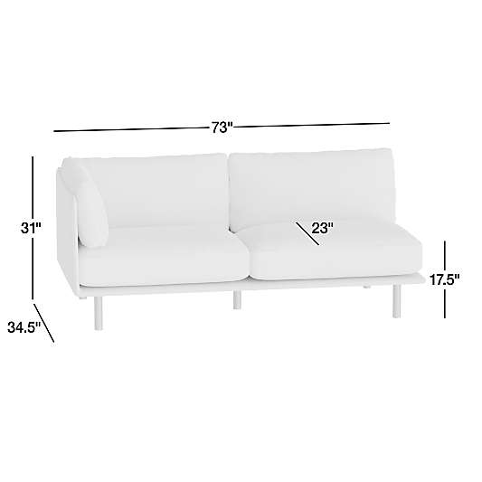 Wells Left-Arm Sofa Sectional Piece