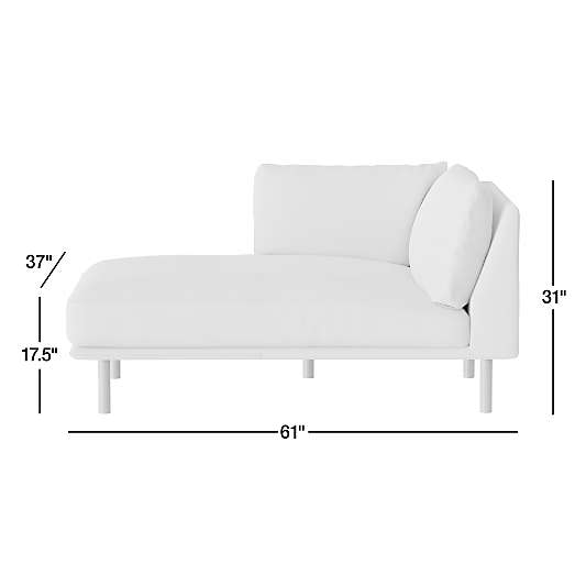 Wells Left-Arm Chaise Lounge Sectional Piece