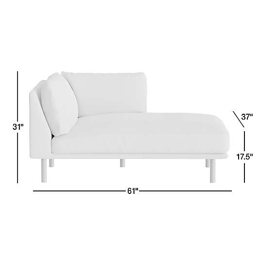 Wells Right-Arm Chaise Lounge Sectional Piece