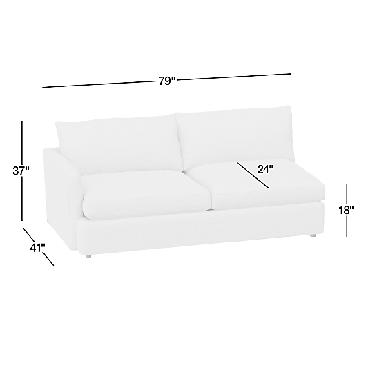 Lounge Left-Arm Sofa Sectional Piece
