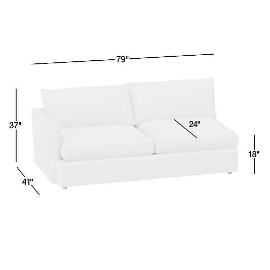 Lounge Leather Left-Arm Sofa Sectional Piece