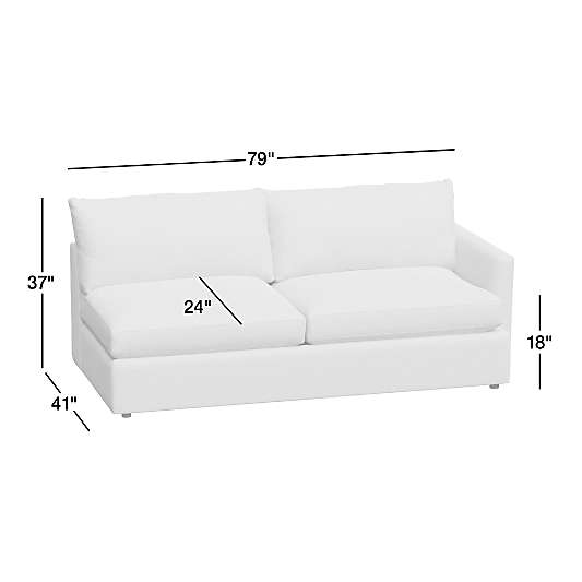 Lounge Leather Right-Arm Sofa Sectional Piece