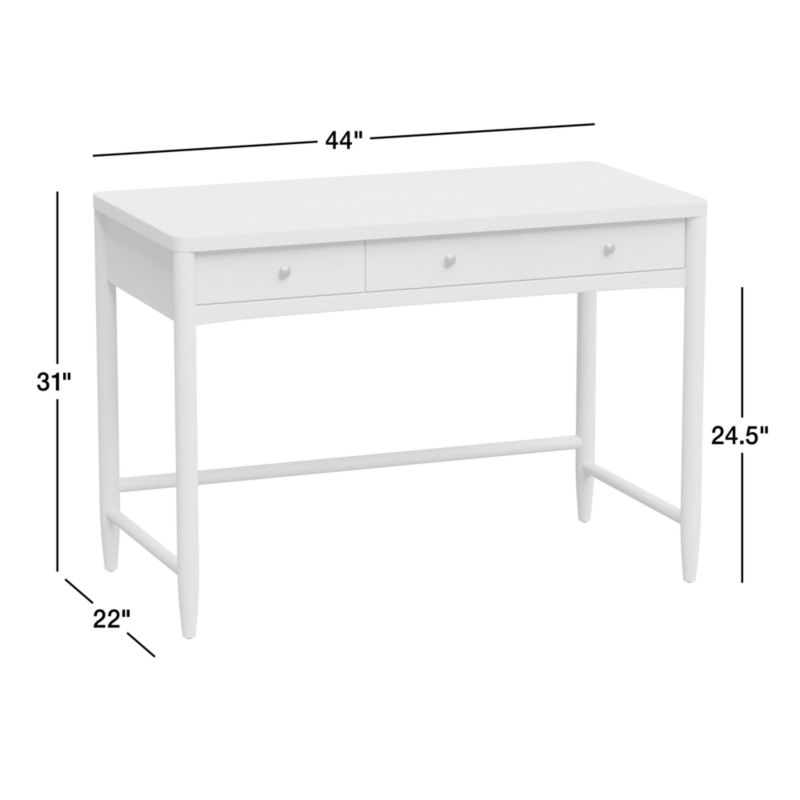 Hampshire Natural Brown Wood 2-Drawer Kids Desk