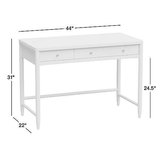 Hampshire Cozy Grey Wood 2-Drawer Kids Desk