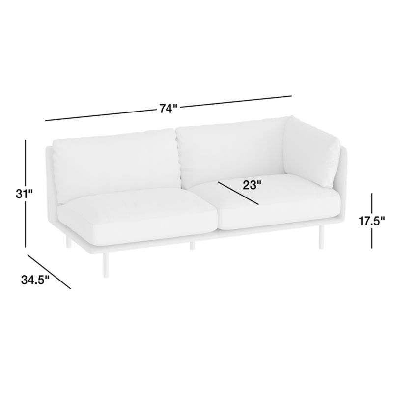 View Wells Leather Right-Arm Sofa - image 4 of 6