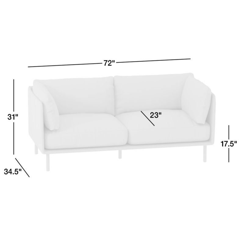 View Wells Leather Apartment Sofa - image 4 of 12