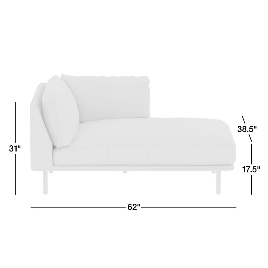 View Wells Leather Right-Arm Chaise Lounge - image 8 of 10