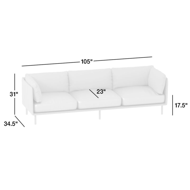 View Wells Leather Grande Sofa - image 4 of 13