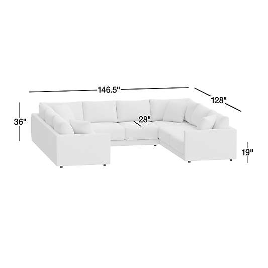 Gather Deep 5-Piece U-Shaped Sectional Sofa