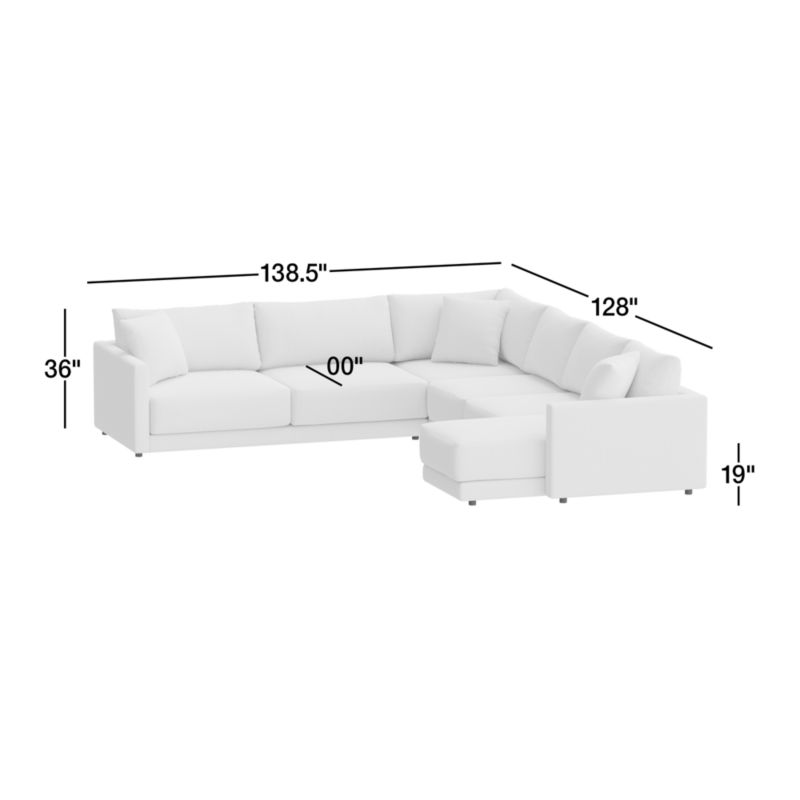 Gather Deep -Piece L-Shaped Sectional Sofa