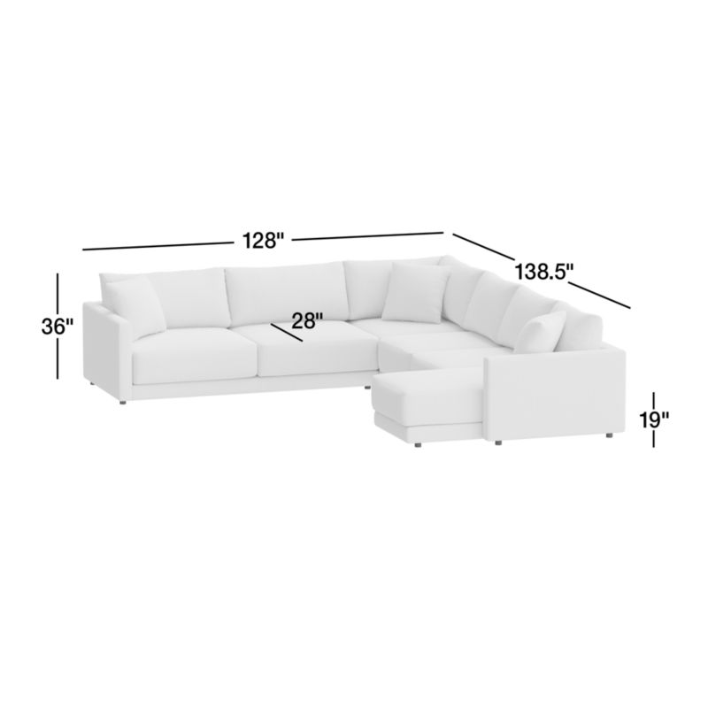 Gather Deep -Piece L-Shaped Sectional Sofa