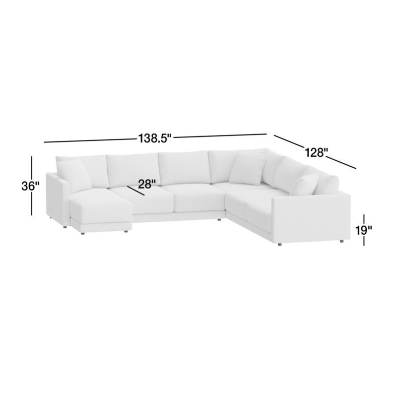 View Gather Deep 4-Piece Sectional Sofa - image 2 of 11