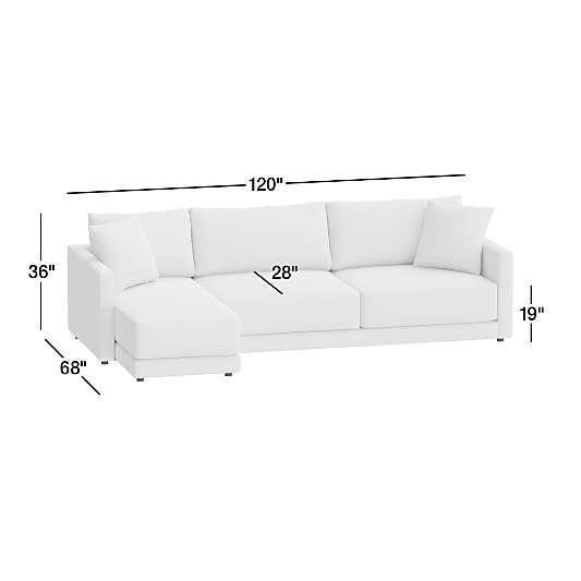 Gather Deep 2-Piece Left-Arm Chaise Sectional Sofa