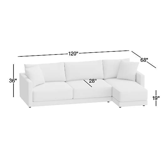 Gather Deep 2-Piece Right-Arm Chaise Sectional Sofa