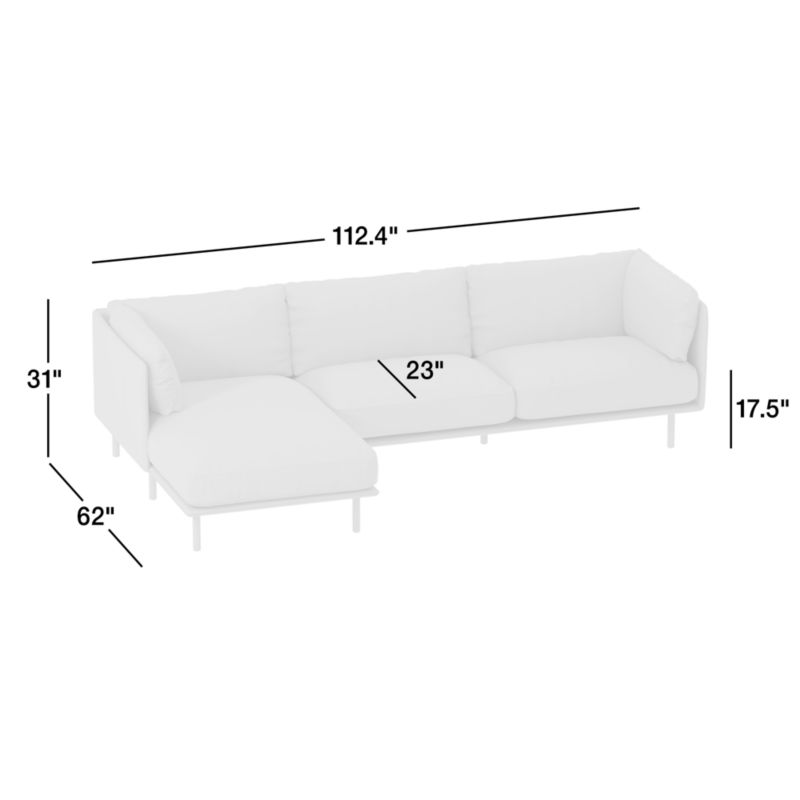 View Wells Leather 2-Piece Chaise Sectional Sofa - image 4 of 12