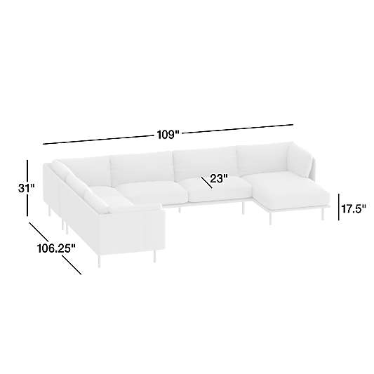 Wells Leather 4-Piece Corner Sectional Sofa with Chaise Lounge