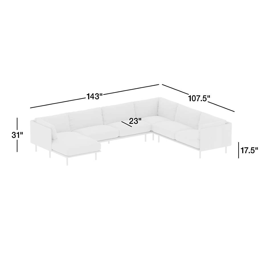 View Wells Leather 4-Piece Corner Sectional Sofa with Chaise Lounge - image 4 of 16