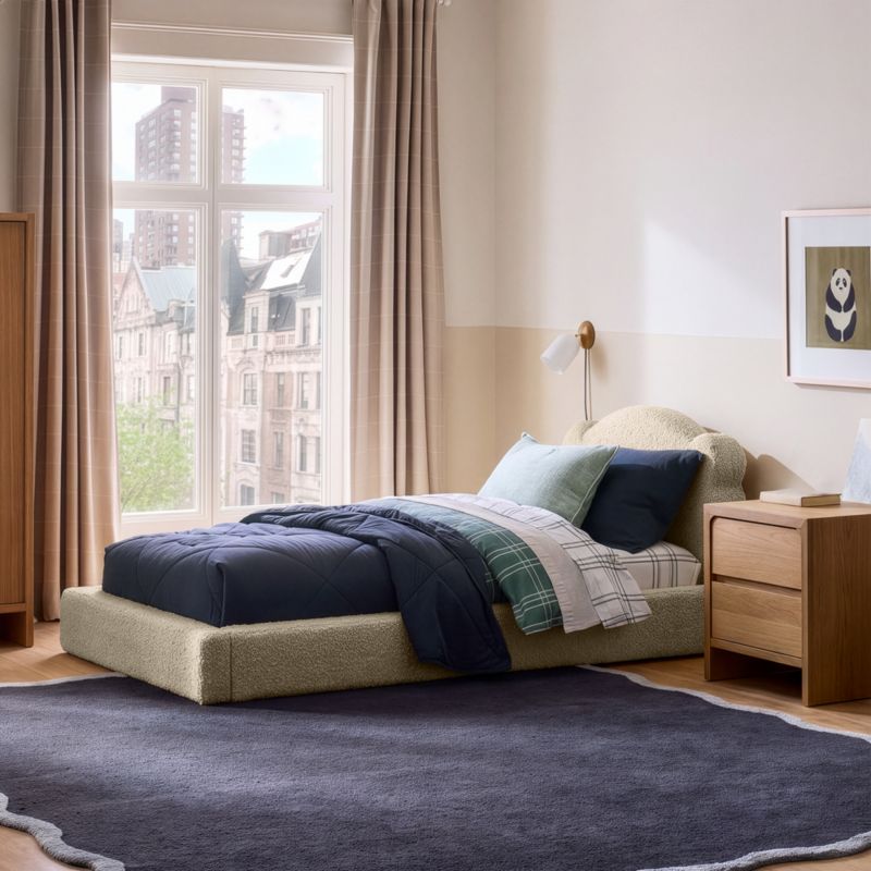 Little Bear Beige Sherpa Kids Twin Bed - image 4 of 9