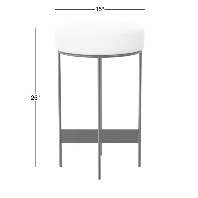 View Meyer Dark Pewter Metal Counter Stool - image 2 of 7