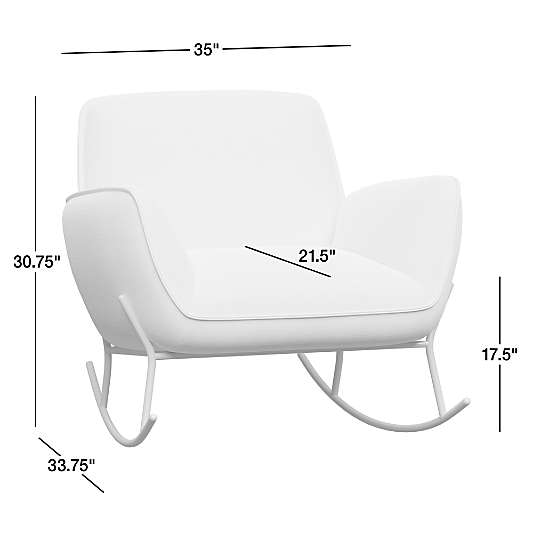 Tonal Cream Upholstered Nursery Rocking Chair