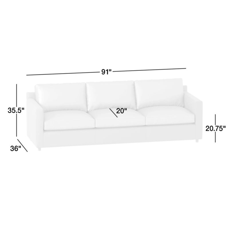 View Barrett II Leather 3 Seat Sofa - image 3 of 9