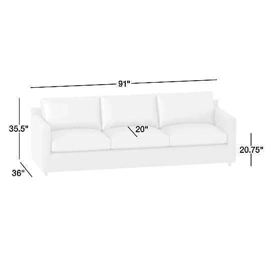 Barrett II Leather 3 Seat Sofa