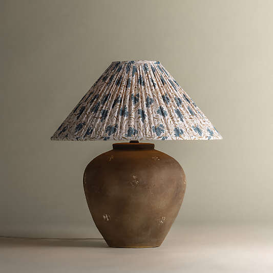 Calabria Table Lamp with Bloom Slate Shade 23"