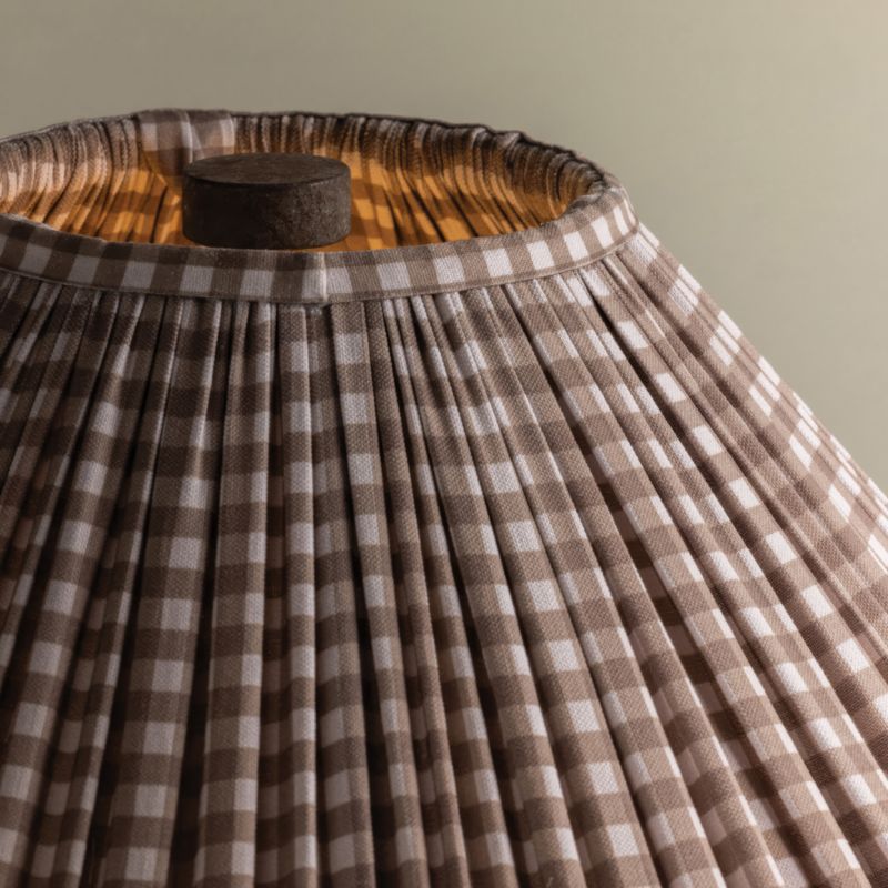 Calabria Table Lamp Gingham Brown Shade 23" - image 3 of 5