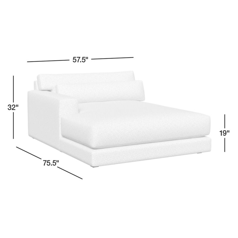 View Retreat Left-Arm Extra Wide Chaise Lounge Sectional Piece - image 4 of 7
