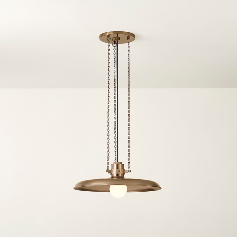Rainhill Small Brass Pendant 16" - image 3 of 7