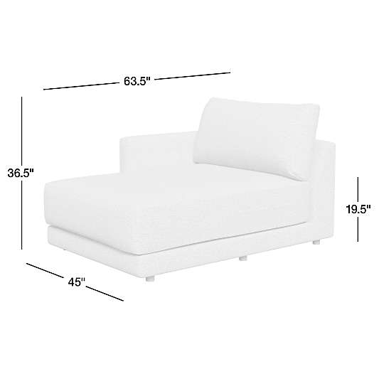 Gather Extra-Wide Left-Arm Chaise Lounge Sectional Piece