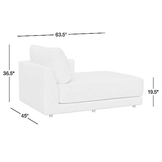 Gather Extra-Wide Right-Arm Chaise Lounge Sectional Piece