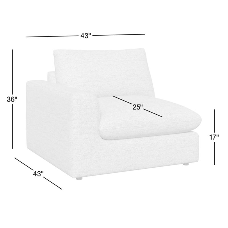 View Serenity Left-Arm Chair Sectional Piece - image 4 of 4