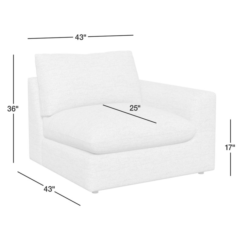 View Serenity Right-Arm Chair Sectional Piece - image 4 of 4