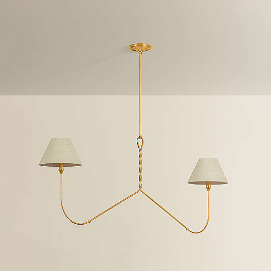 Dekalb Natural Woven Linear Chandelier