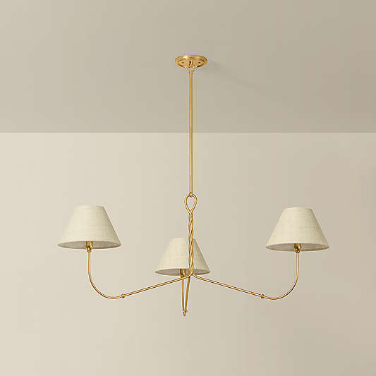 Dekalb Natural Woven Chandelier 48"