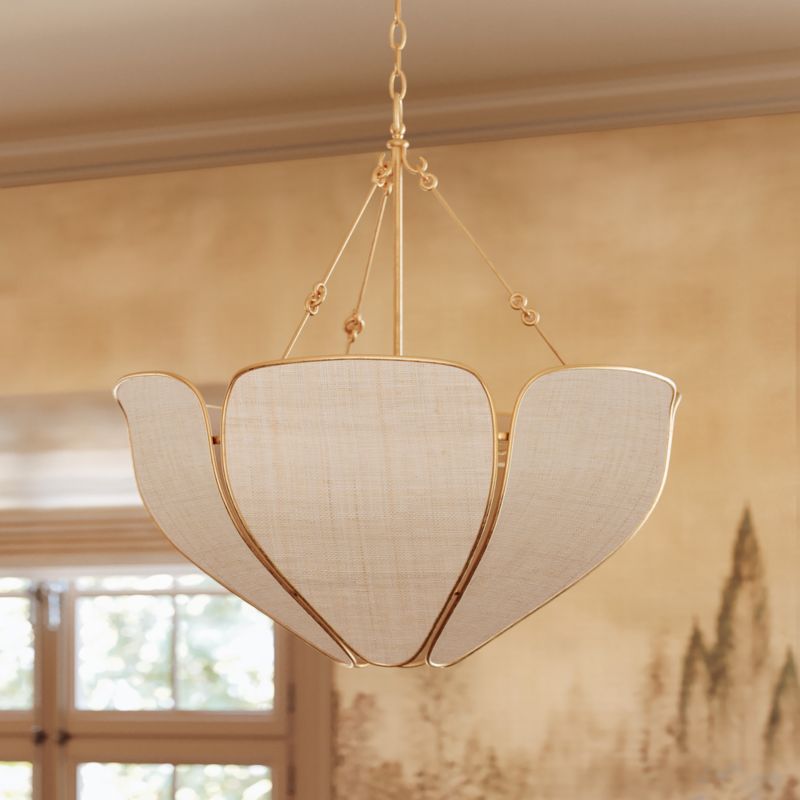 Bayville Small Natural Woven Pendant 20" - image 1 of 7
