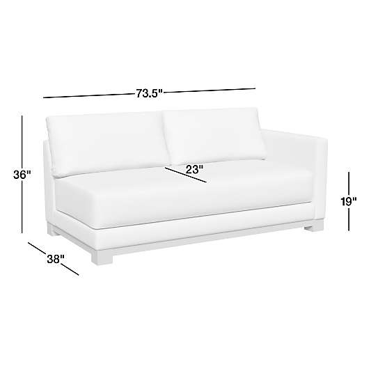 Gather Wood Base Right-Arm Bench Sofa Sectional Piece