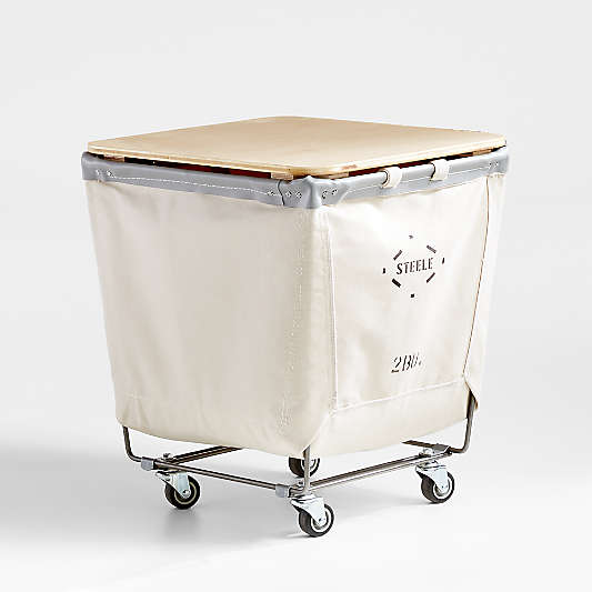 Steele ® Canvas 2-Bushel Square Rolling Laundry Hamper